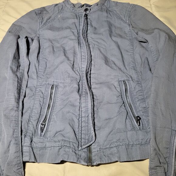 Armani Exchange A|X Grey Lightweight Moto Jacket – Women’s S - Picture 2 of 6
